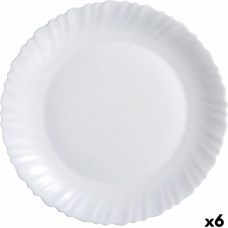 Pasniegšanas Plate Luminarc Feston Balts Stikls (Ø 30 cm) (6 gb.)