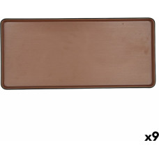 Snack tray Bidasoa Gio Brown Plastic 31,5 x 14,5 cm (9Units)