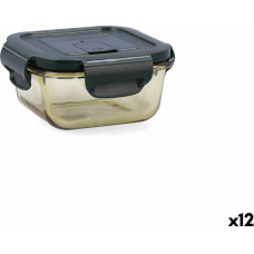 Hermetic Lunch Box Bidasoa Infinity Squared 310 ml Yellow Glass (12 Units)