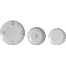 Dinnerware Set DKD Home Decor Porcelain Pink White 27 x 27 x 3 cm 18 Pieces