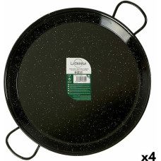 Pan Black Enamelled Steel Ø 46 cm (4 Units)