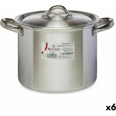 Casserole with Lid Ø 20 cm Silver Aluminium (6 Units)