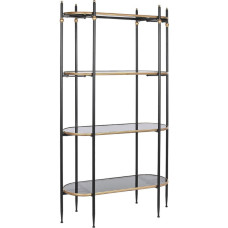 Shelves DKD Home Decor Black Golden Metal Crystal 103 x 42 x 180 cm (1)