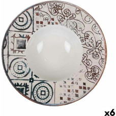 Deep Plate La Mediterránea Grecia Porcelain Ø 28 cm (6 Units)