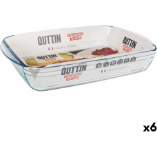 Oven Dish Quttin   Transparent Glass Rectangular 5 L 40,2 x 26,4 x 7 cm (6 Units)