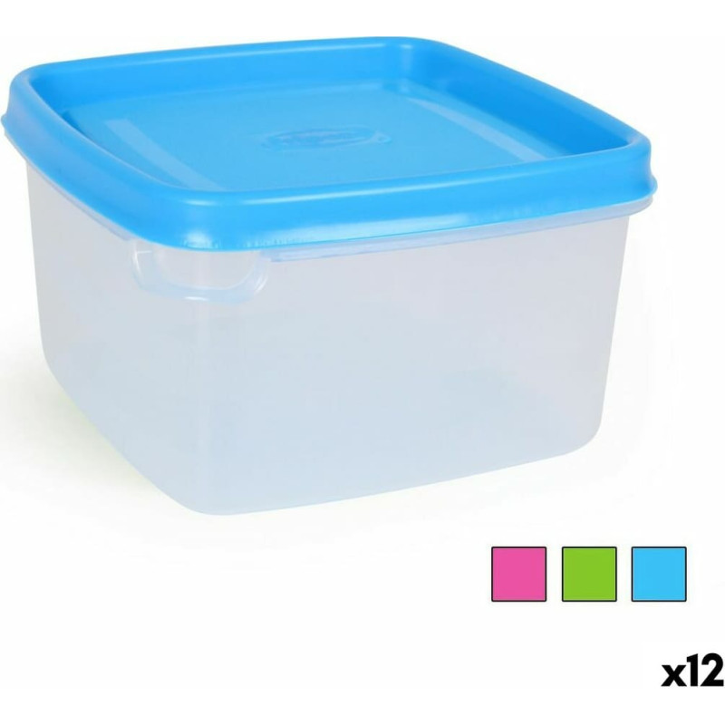 Square Lunch Box with Lid 500 ml Squared 12 x 12 x 7 cm (12 Units)