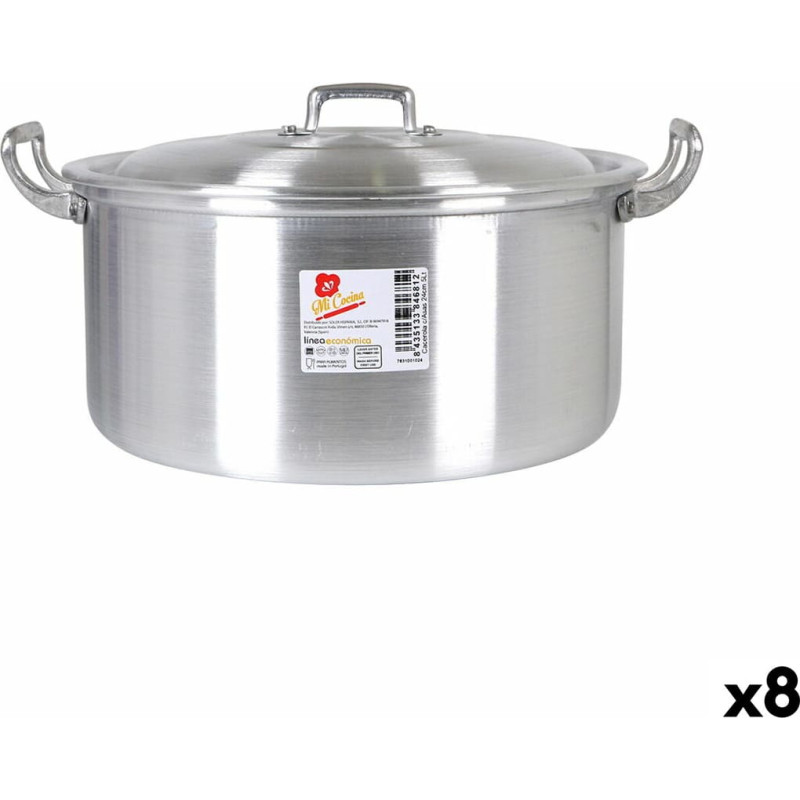 Casserole with lid Aluminium 31,3 x 26,5 x 13,5 cm (8 Units)