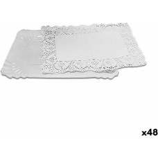 Cake stand Algon White 15 x 22 x 1 cm (4 Pieces) (48 Units)