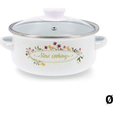 Casserole with glass lid Quid Memory Enamelled Steel