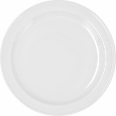 Flat plate Bidasoa Glacial Ceramic White (Ø 26 cm) (Pack 4x)