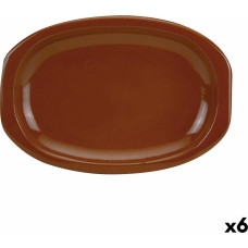 Serving Platter Raimundo Barro Profesional Baked clay Brown 6 Units 36 x 25 cm