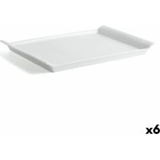 Serving Platter Quid Gastro Fresh Rectangular Ceramic White (36 x 25 cm) (6 Units)