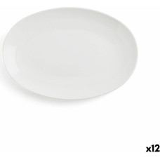 Pasniegšanas Plate Ariane Vital Coupe Ovāls Keramika Balts (Ø 26 cm) (12 gb.)