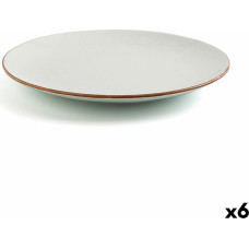 Flat plate Ariane Terra Ceramic Beige (Ø 31 cm) (6 Units)