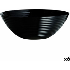 Salad Bowl Luminarc Harena Black Glass (Ø 27 cm) (6 Units)