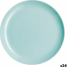 Flat plate Luminarc Diwali Turquoise Glass (25 cm) (24 Units)