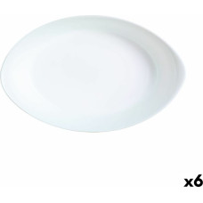 Serving Platter Luminarc Smart Cuisine Oval White Glass 21 x 13 cm (6 Units)