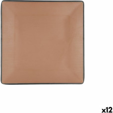 Flat plate Bidasoa Gio 21,5 x 21,5 cm Brown Plastic