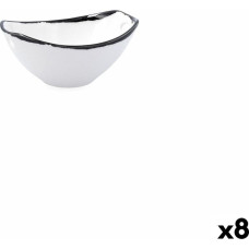 Bowl Ariane Vital Filo White Black Ceramic 11,6 cm (8 Units)