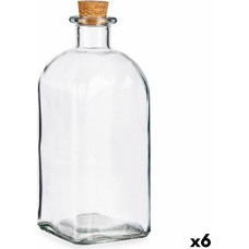 Tin Plug Cork Glass 1 L 9 x 22 x 9 cm (6 Units)