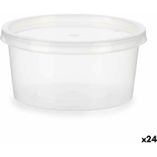 Round Lunch Box with Lid Transparent polypropylene 500 ml 12,5 x 6,2 x 12,5 cm (24 Units)