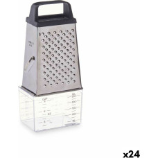 Grater with Container Transparent Stainless steel 9,5 x 20,5 x 6,7 cm (24 Units)