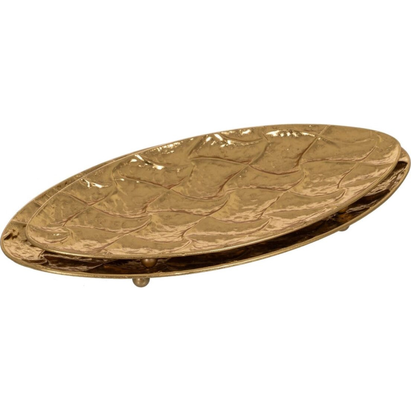 Snack tray Golden Iron 52 x 27 x 4 cm (2 Units)