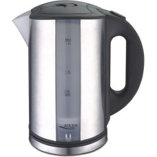 Kettle Adler AD 1216 Black Silver Stainless steel Plastic 2000 W 2200 W 1,7 L