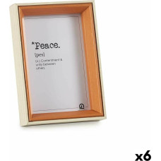 Photo frame Crystal Brown White MDF Wood (12 x 17 x 3 cm) (6 Units)