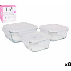 Set of 3 lunch boxes LAV Crystal (8 Units) (3 pcs)