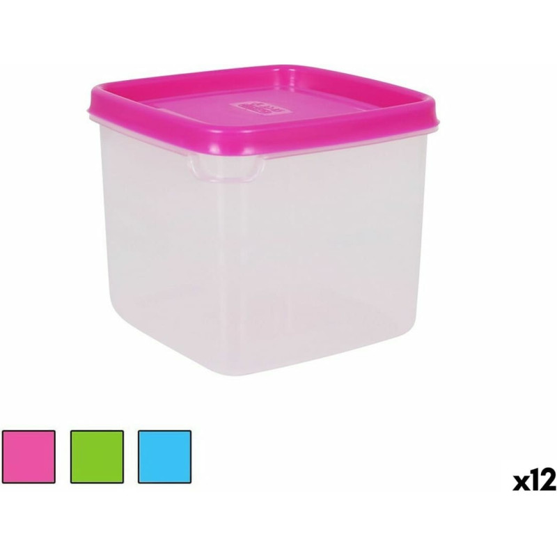 Square Lunch Box with Lid 750 ml Squared 12 x 12 x 10 cm (12 Units)