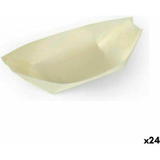 Set of bowls Algon Disposable Wood 10 Pieces 12,5 cm (24 Units)