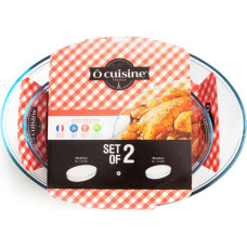 Krāsns trauku komplekts Ô Cuisine 334SA06 Caurspīdīgs Stikls (2 pcs)