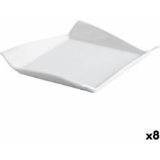 Flat Plate Quid Gastro Fresh White Ceramic Sandwich (8 Units)