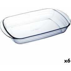 Oven Dish Ô Cuisine Ocuisine Vidrio Transparent Glass Rectangular 35 x 22 x 6 cm (6 Units)