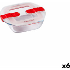 Hermētiska Pusdienu Kastīte Pyrex Cook & Heat 15 x 12 x 4 cm 350 ml Caurspīdīgs Stikls (6 gb.)