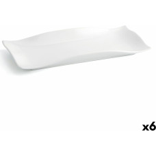 Flat plate Quid Gastro Fun 29,5 x 11 x 3 cm Ceramic White (6 Units)