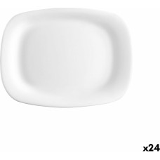 Serving Platter Bormioli Rocco Parma Rectangular White Glass (18 x 21 cm) (24 Units)