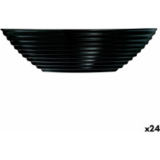 Bowl Luminarc Harena Negro Black Glass 16 cm (24 Units)