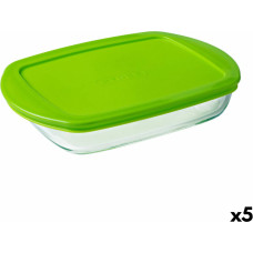 Rectangular Lunchbox with Lid Pyrex Prep&store Px Green 1,6 L 28 x 20 cm Glass (5 Units)