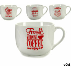 Чашка Coffee Porcelāns Sarkans Balts 500 ml 24 gb.