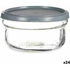 Round Lunch Box with Lid Grey Plastic 415 ml 12 x 6 x 12 cm (24 Units)