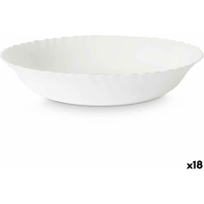 Salad Bowl White Glass 27,5 x 5,5 x 27,5 cm (18 Units)