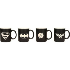 Set of Mugs SD Toys Universo DC Black (4 Pieces)