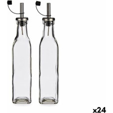 Oil and Vinegar Set Transparent Crystal 300 ml (24 Units)