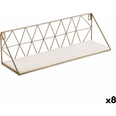 Shelves Vinthera Moa Steel Golden 40 x 12 x 12 cm (8 Units)