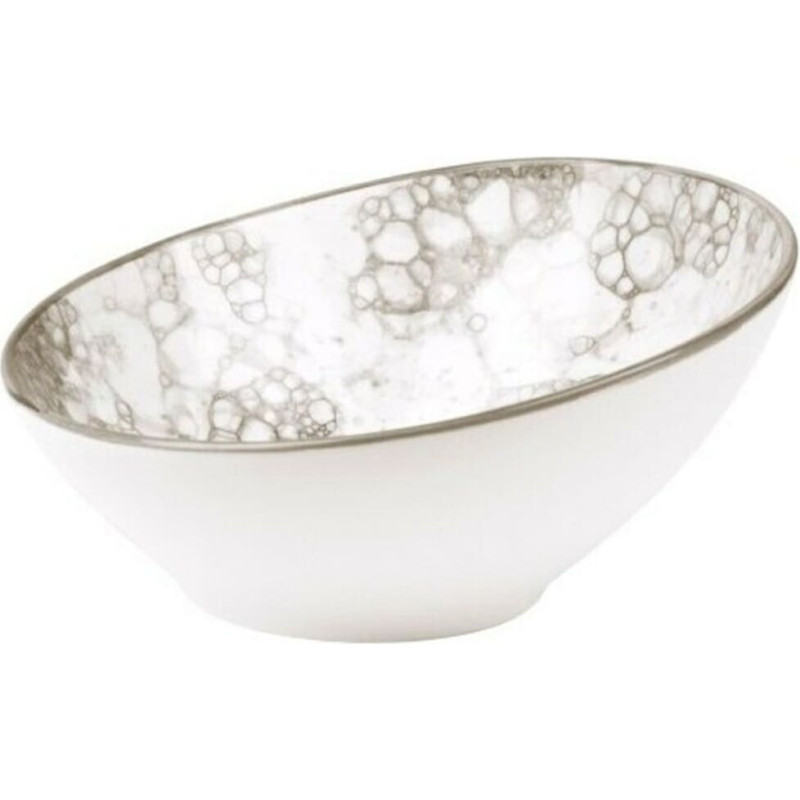 Bowl Porcelain White/Brown (35 cl) (ø 16 x 7 cm)