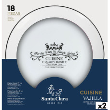 Māla trauki Santa Clara Cuisine 18 Daudzums Porcelāns Apaļa (2 gb.)