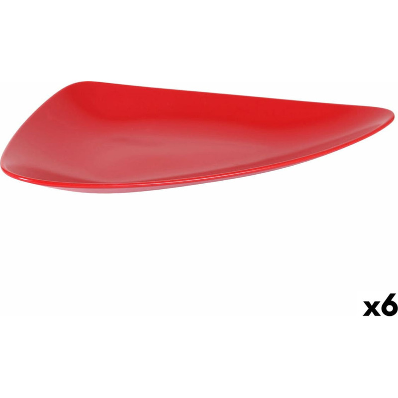 Snack tray Ceramic Red 41 x 24 x 5 cm (6 Units)