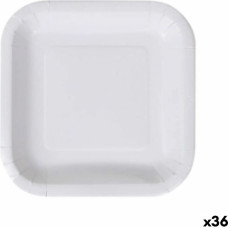 Plate set Algon Disposable White Cardboard 20 cm (36 Units)